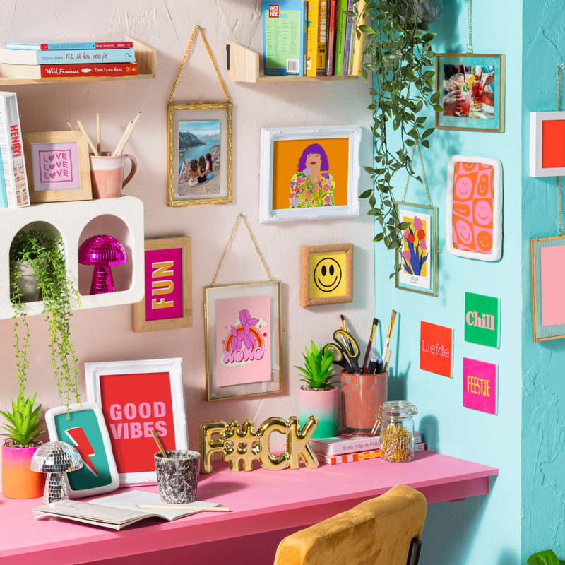 F#ck ballon ornament - goud metallic - 10.5x24x2.5 cm