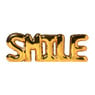 Smile ballon ornament - oranje metallic - 10.5x24x2.5 cm