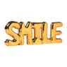 Smile ballon ornament - oranje metallic - 10.5x24x2.5 cm