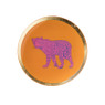 Deco schaaltje panter - goud/oranje/paars - ø10.3x1.3 cm