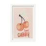 Poster met lijst cherry - roze/wit - 30x21 cm