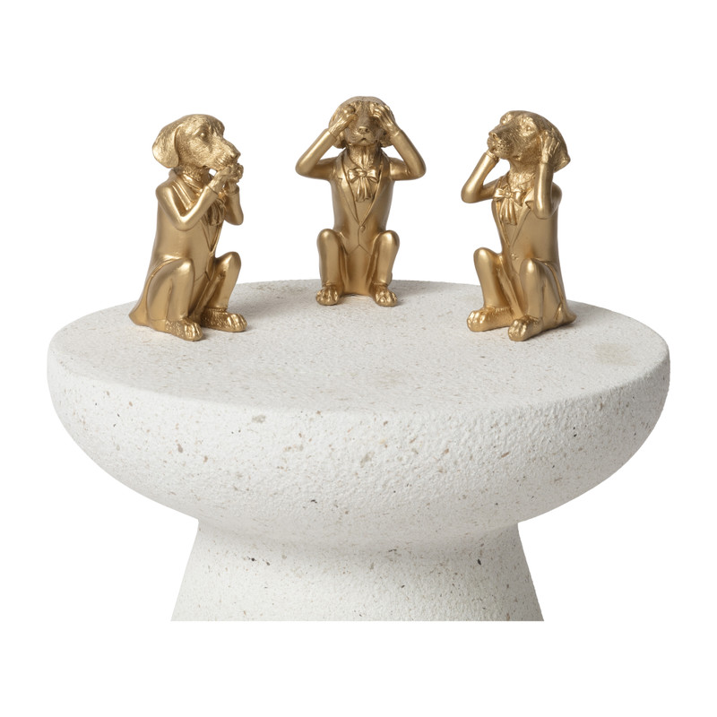 Hond Zien - goudkleurig - 15x7.5x6.5 cm