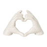 Handsculptuur hartje - wit 