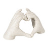 Handsculptuur hartje - wit 