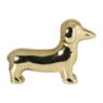 Beeldje teckel - goudkleurig - 12.5x17.5x4.5 cm