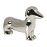 Beeldje teckel - zilver - 12.5x17.5x4.5 cm