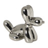 Ballon beeldje hond - zilver - 15.5x12x7 cm