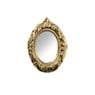 Mini spiegel ovaal - goudkleurig - 6.5x4.5x1 cm