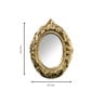 Mini spiegel ovaal - goudkleurig - 6.5x4.5x1 cm