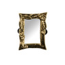 Mini spiegel rechthoek - goudkleurig - ø5x4x1 cm