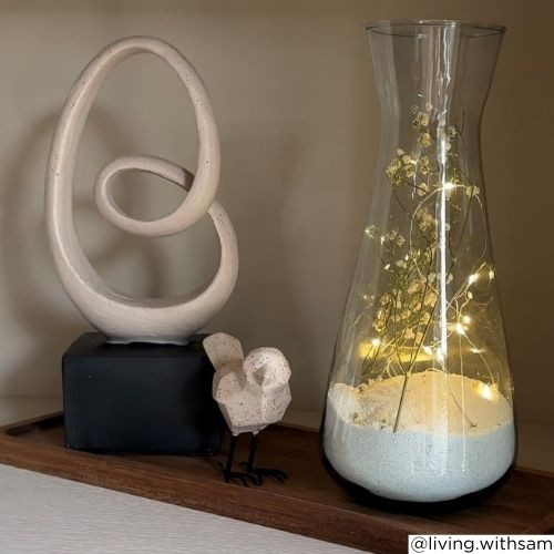 Fles met LED lampjes - plastic 