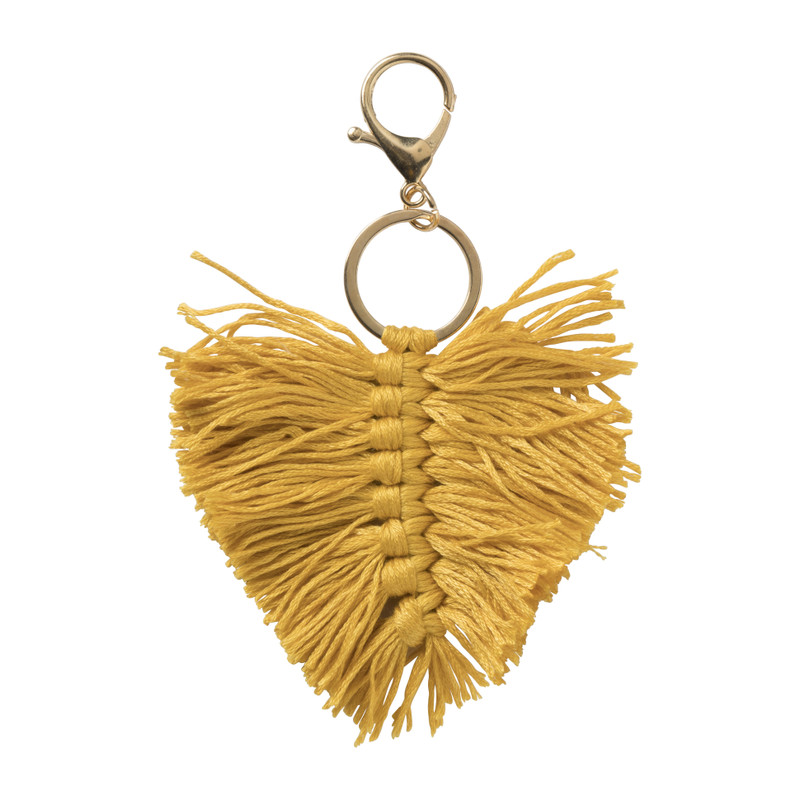 Sleutelhanger met kwastje - diverse varianten - 10x16 cm 