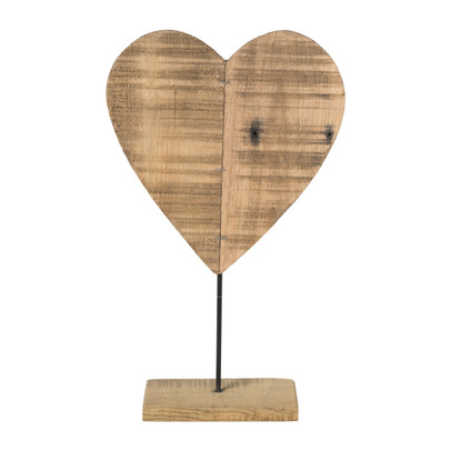 weigeren India agentschap Staande decoratie hart - hout - 25x40 cm | Xenos