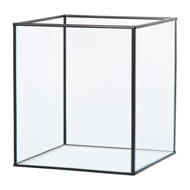 Deco box groot - zwart - 20x16x16 cm