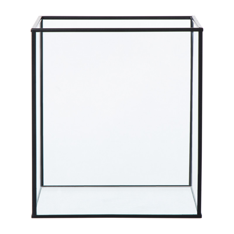 Deco box groot - zwart - 20x16x16 cm