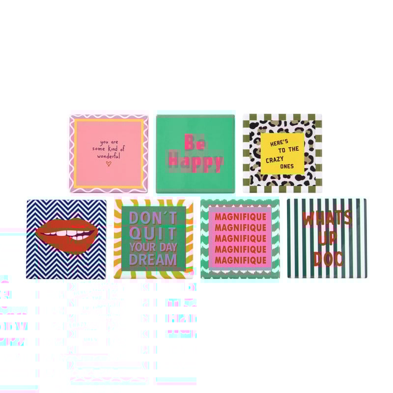 Siertegel what's up dog - multikleur - 10x10x0.5 cm