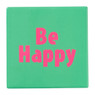 Siertegel be happy - multikleur - 10x10x0.5 cm