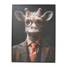 Poster met lijst giraffe - 45x60 cm 