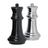Beeldje schaakstuk - zwart/zilverkleurig - diverse varianten