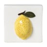 Siertegel citroen - geel/wit - 10.2x10.2x5.1 cm