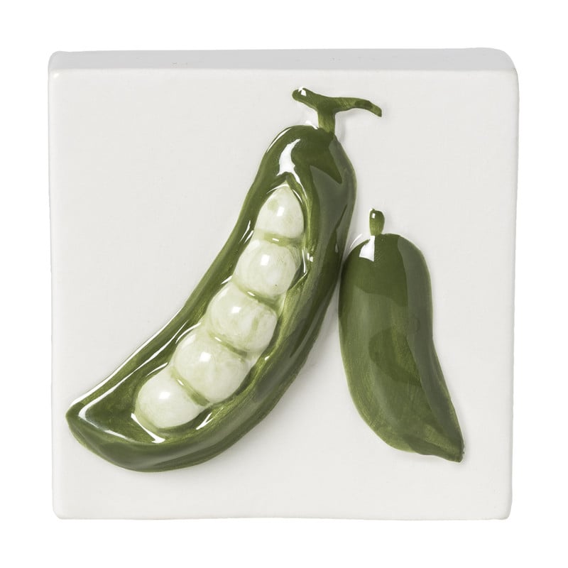 Siertegel peultjes - groen/wit - 10.2x10.2x5.1 cm