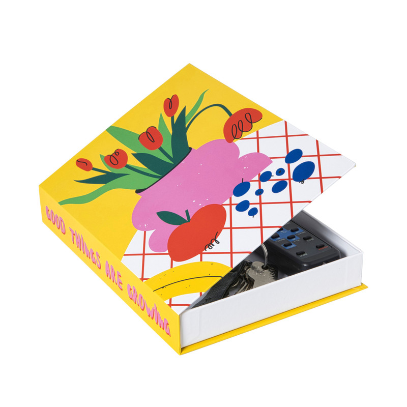 Opbergboek colors - geel - 3.8x18x25 cm