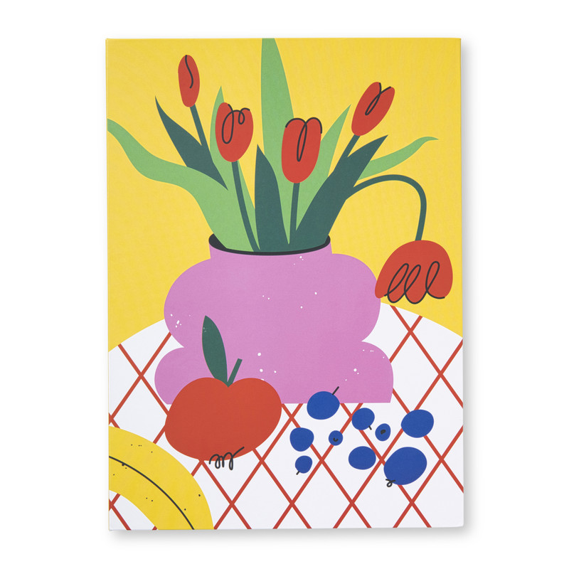 Opbergboek colors - geel - 3.8x18x25 cm