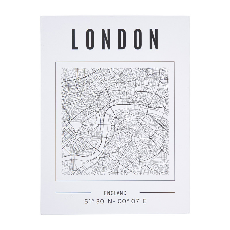 Opbergboek cities London - wit - 2.7x16.5x22 cm