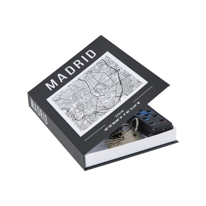 Opbergboek cities Madrid - grijs - 2.7x16.5x22 cm