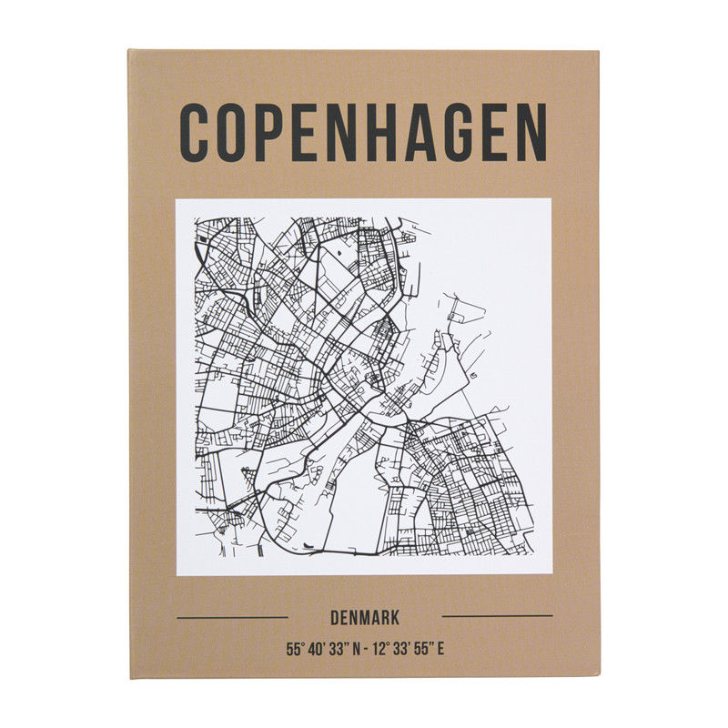 Opbergboek cities Copenhagen - bruin - 2.7x16.5x22 cm