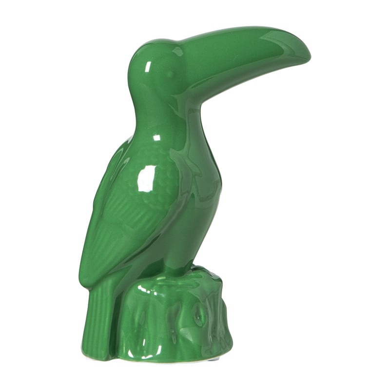 Decoratie toekan - groen/roze - 16.5x11.5x6.5 cm - diverse varianten