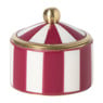 Opbergdoosje circus klein - groen/wit - ø4.8x3.5 cm
