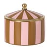 Opbergdoosje circus groot - roze/bruin - ø8x7 cm