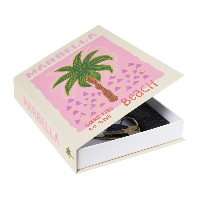 Opbergboek - beige - 3.8x18x25 cm