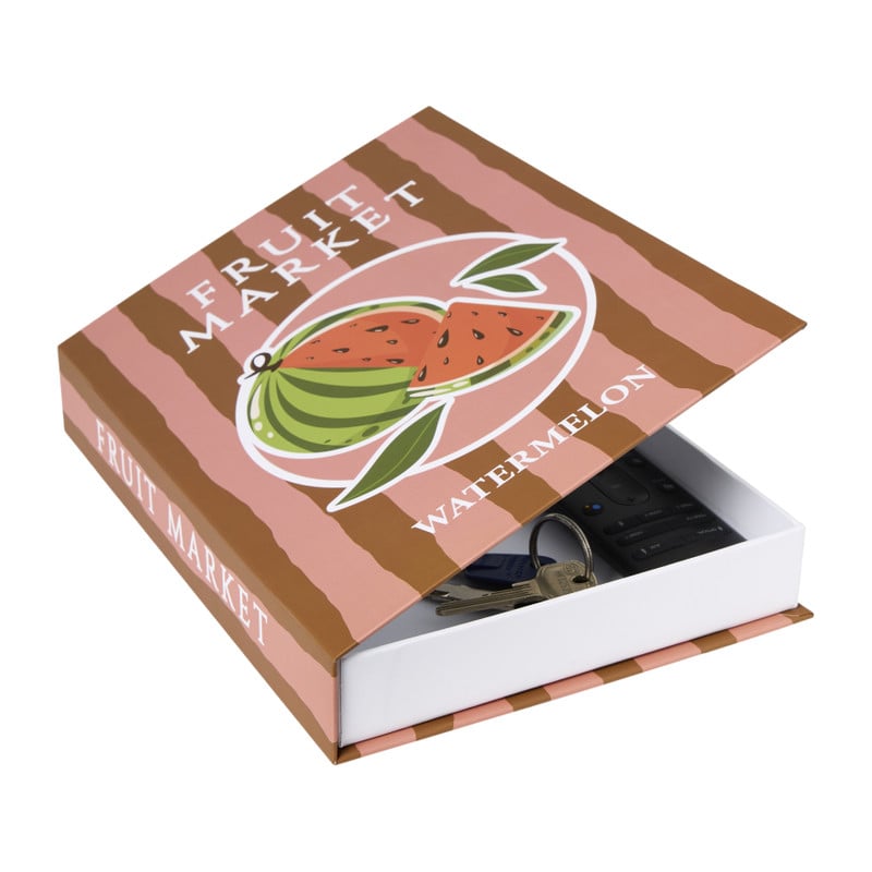 Opbergboek - roze/rood - 3.8x18x25 cm