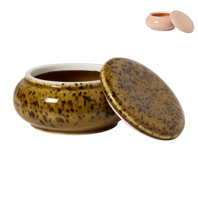 Opbergpotje keramiek - multikleur - ø12x8 cm - diverse varianten