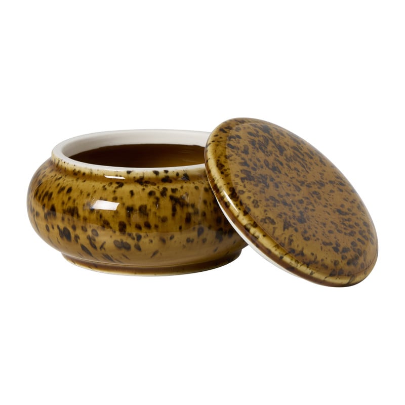 Opbergpotje keramiek - multikleur - ø12x8 cm - diverse varianten