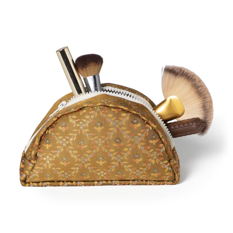 Tasje jacquard - bruin - 17x10x7 cm