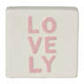 Tegel lovely - wit/roze - 10x10x5 cm