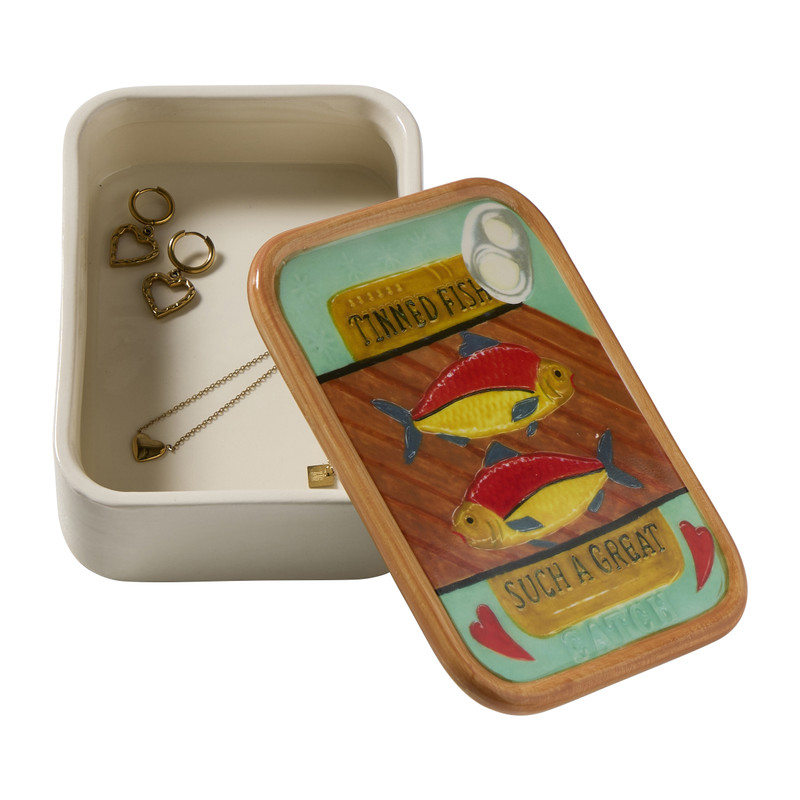 Potje tinned fish - multikleur - 4.8x13.3x12.4 cm