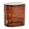 Opbergpotje glas - bruin - 10x10x7.6 cm