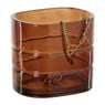 Opbergpotje glas - bruin - 10x10x7.6 cm