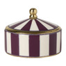 Opbergdoosje middel - paars/wit - ø7x4 cm