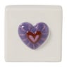 Siertegel hart - wit/paars - 10x10x5 cm