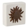 Siertegel hart - wit/bruin - 10x10x5 cm