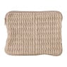 Opbergtasje gevlochten - beige - 21x28 cm