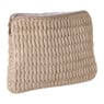 Opbergtasje gevlochten - beige - 21x28 cm