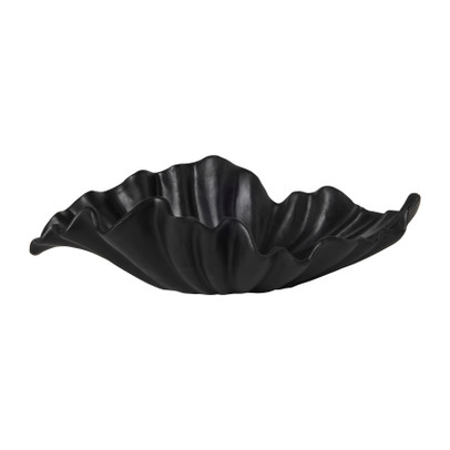 Decoratie schaal - zwart - 12x41x20.5 cm