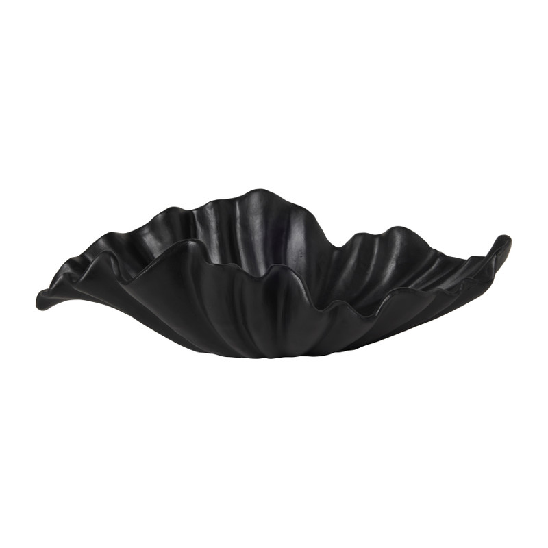 Decoratie schaal - zwart - 12x41x20.5 cm