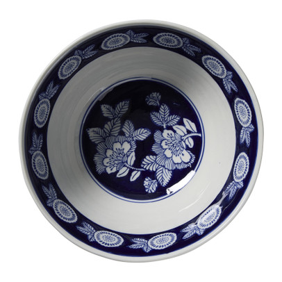 Decoratie schaal - blauw - ø29x17 cm